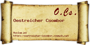 Oestreicher Csombor névjegykártya